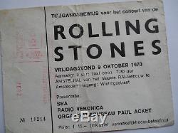 ROLLING STONES 1970 CONCERT TICKET STUB Let it Bleed Tour Amsterdam