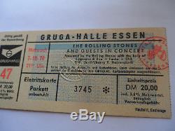 ROLLING STONES 1970 CONCERT TICKET STUB Let it Bleed Tour Essen Germany EX+