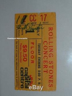 ROLLING STONES 1975 Concert Ticket Stub CAPITAL CENTRE LANDOVER Mega Rare D. C