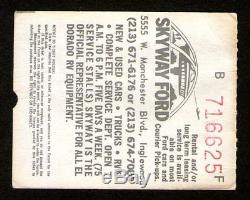 ROLLING STONES Concert Ticket Stub 1-18-1973 Nicaraguan Earthquake Benefit