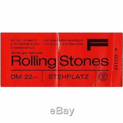ROLLING STONES Concert Ticket Stub HAMBURG GERMANY 9/14/70 STICKY FINGERS TOUR