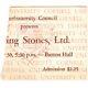 Rolling Stones Concert Ticket Stub Ithaca Ny 10/30/65 Cornell U Barton Hall Rare