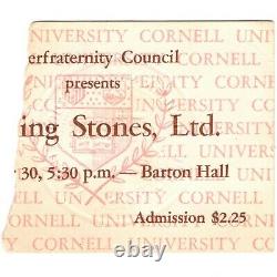 ROLLING STONES Concert Ticket Stub ITHACA NY 10/30/65 CORNELL U BARTON HALL Rare