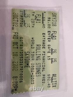 ROLLING STONES- Lot of 19 Vintage Concert Ticket Stubs 1989-2002