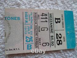 ROLLING STONES Original 1972 CONCERT TICKET STUB Exile Main St Tour NYC EX