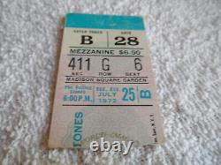 ROLLING STONES Original 1972 CONCERT TICKET STUB Exile Main St Tour NYC EX