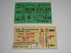 ROLLING THUNDER REVUE BOB DYLAN 2 AUTHENTIC 1966 and 1976 CONCERT TICKET STUBS