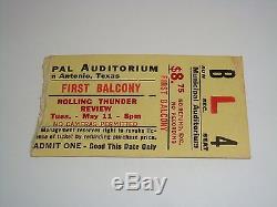 ROLLING THUNDER REVUE BOB DYLAN 2 AUTHENTIC 1966 and 1976 CONCERT TICKET STUBS