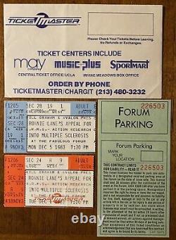 RONNIE LANE APPEAL FOR ARMS 1983 Concert PROGRAM + TICKET STUBS Stones ZEP Beck