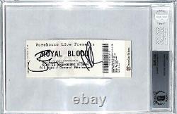 ROYAL BLOOD Mike Kerr & Ben Thatcher Signed 2014 Concert Ticket Stub BAS SLABBED