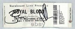 ROYAL BLOOD Mike Kerr & Ben Thatcher Signed 2014 Concert Ticket Stub BAS SLABBED