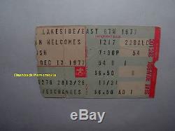 RUSH 1977 Concert Ticket Stub CLEVELAND OHIO Geddy Lee NEIL PEART Very Rare