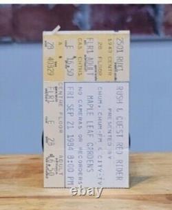 RUSH 1984 Maple Leaf Gardens Toronto Original Vintage Concert Ticket Stub