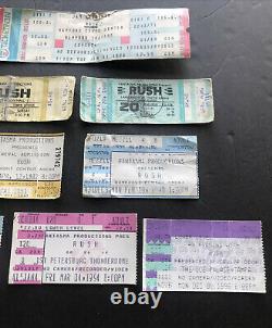 RUSH Concert Ticket Stubs (8) 1979-1996 RIP Neil Peart