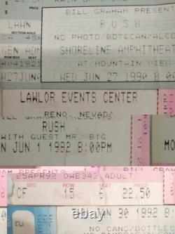 RUSH Concert Ticket Stubs Lot of 4. 1990,1992 Ca. &Nv