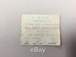 RUSH Concert photos x47 1980 Houston Texas with ticket stub