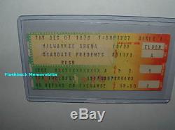 RUSH / GOLDEN EARRING 1978 Concert Ticket Stub MILWAUKEE ARENA Mega Rare PEART