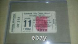 RUSH Ultra RARE April 11 1982 FL Concert Ticket Stub A Lot + Geddy Lee L@@K FS