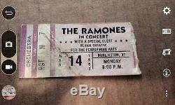 Ramones Autographs Of Entire Band with Ticket Stub From Concert Collectible