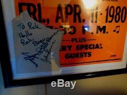Ramones Autographs Of Entire Band with Ticket Stub From Concert Collectible