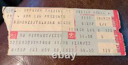 Ramones Talking Heads Eddie & Hot Rods Rare Concert Ticket Stub Boston 11/18/77