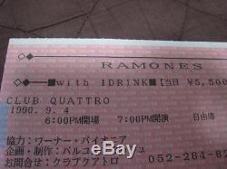 Ramones in Japan 1990 Tour Book with A Ticket Stub Concert Program