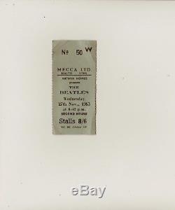 Rare 1963 Beatles Concert Ticket Stub (u. K)