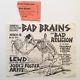 Rare 1982 Bad Brains La Concert Ticket Stub Flyer Jfa Lewd Religion Punk Lp 7