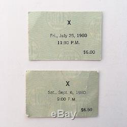 Rare 2 X Roxy 1980 Ticket Stub Concert punk Exene Bags Germs Black Flag flyer