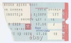 Rare Bruce Springsteen 10/18/76 Washington DC Concert Ticket Stub