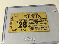 Rare Elvis Concert Ticket Stub Sept 28, 1974 Chaos In College Park