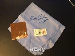 Rare Elvis Presley Blue Concert Scarf Ticket Stub Photo Bloomington Indiana 1974