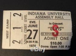 Rare Elvis Presley Blue Concert Scarf Ticket Stub Photo Bloomington Indiana 1974