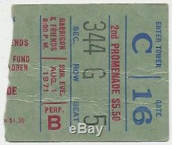 Rare GEORGE HARRISON Beatles CONCERT FOR BANGLADESH ticket stub 1971 evening