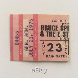 Rare July 23 1975 Bruce Springsteen Lenox MA Concert Ticket Stub Born To Run