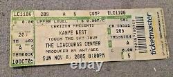 Rare KANYE WEST Concert Ticket Stub Collectible TOUCH THE SKY TOUR 2005 WOW