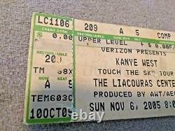 Rare KANYE WEST Concert Ticket Stub Collectible TOUCH THE SKY TOUR 2005 WOW