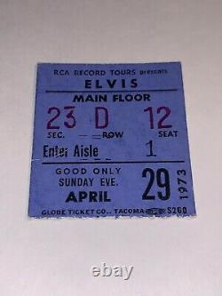 Rare Original Elvis Concert Ticket Stub Seattle WA / April 29, 1973