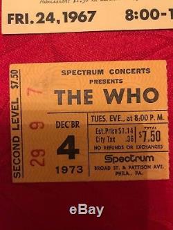 Rare The Who Concert Ticket Stubs Collection Of 10