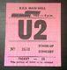 Rare U2 Dublin Concert Ticket Stub 1982 October Tour