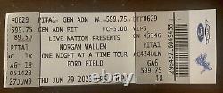 Rare Used Morgan Wallen Concert Ticket Collectable Detroit Mi. Ford Field Lions