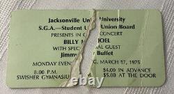 Rare & Vintage 1975 Billy Joel with Jimmy Buffett Concert Ticket Stubs