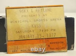 Rare Vintage 1977 Kiss Alive II Concert Ticket Stub Cheap Trick Ace Frehley