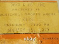Rare Vintage 1977 Kiss Alive II Concert Ticket Stub Cheap Trick Ace Frehley