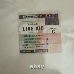 Rare Vintage Band Aid Live Aid Ticket Stub Saturday 13th July, 1985 No. 4293