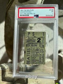 Rare Vintage Beatles 1964 Beatles Philadelphia Concert Ticket Stub Psa 1