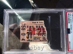 Rare Vintage Beatles 1965 Cow Palace Concert Ticket Stub Psa 1