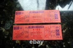 Rare Vintage Kiss 1985 Full Guest Ticket Stub Pair Concert Tour Msg Dec. 16
