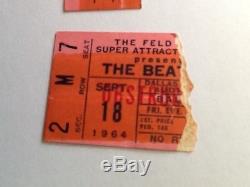 Rare pair of Beatles concert ticket stubs Dallas, September 18, 1964