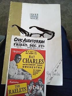 Ray Charles 1963 concert memorabilia & ticket stub